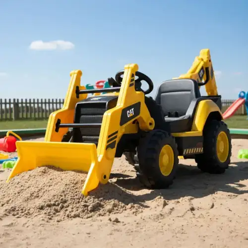 Escavadora Brincar CAT BACKHOE Amarela 7AH